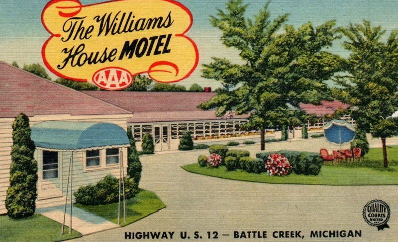 Williams House Motel - Vintage Postcard